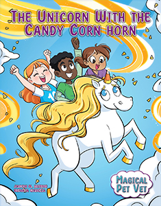 Cover Art for The Unicorn with the Candy Cane Horn